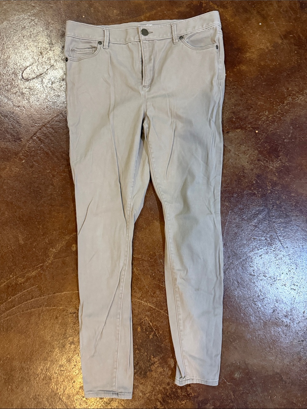 LOFT Light Beige Slim Chinos